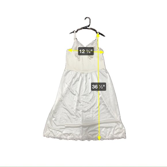 Vintage Warners White Lace Trim Full Slip Size 38 Nylon Blend Womens Lingerie - Picture 7 of 9